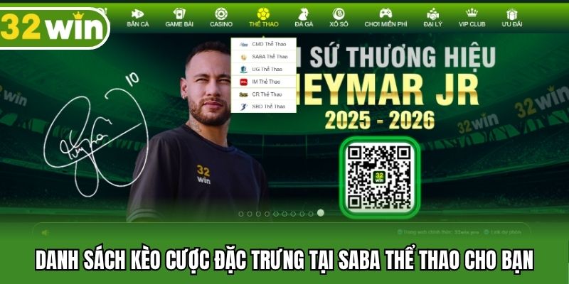 Danh sách kèo cược đặc trưng tại SABA thể thao cho bạn