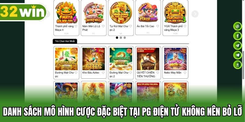 Danh sách mô hình cược đặc biệt tại PG điện tử không nên bỏ lỡ